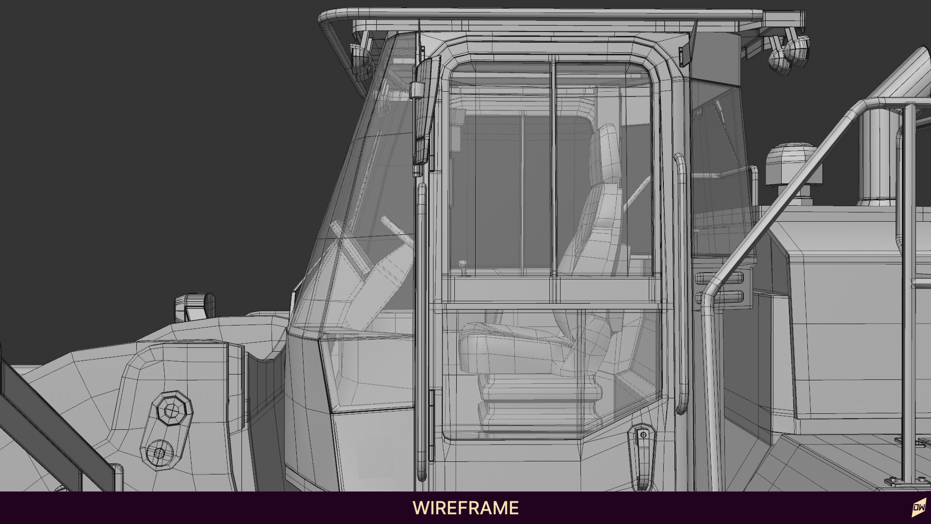 Wheel loader rig  3D model_35