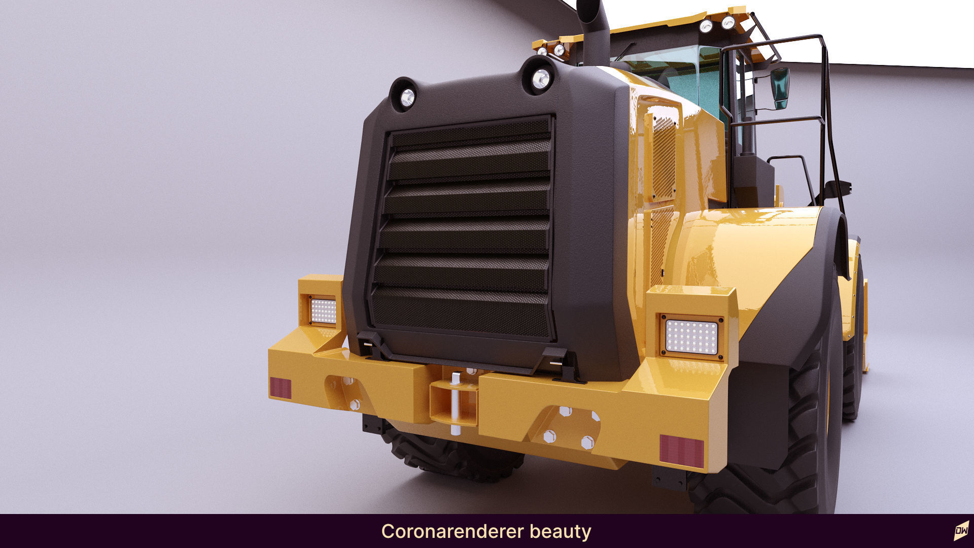 Wheel loader rig  3D model_9