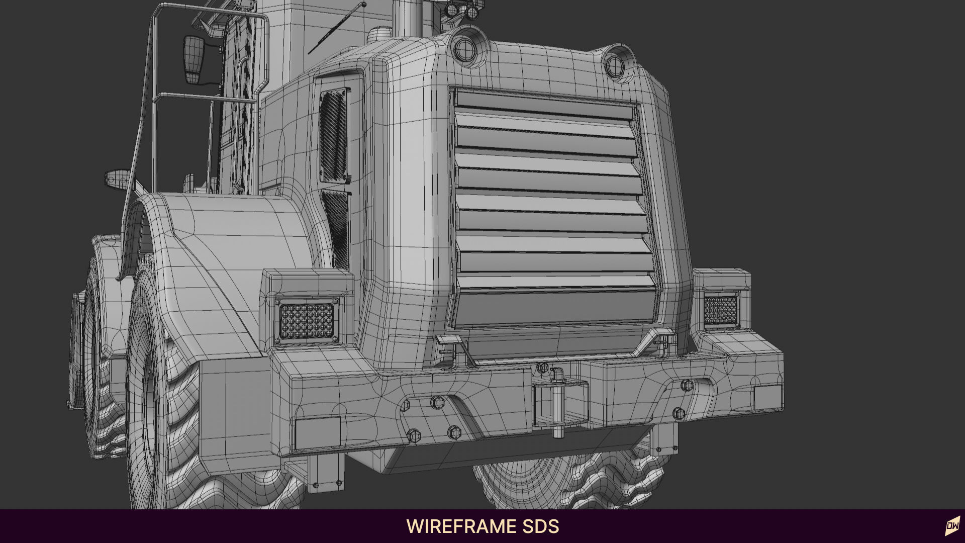 Wheel loader rig  3D model_30
