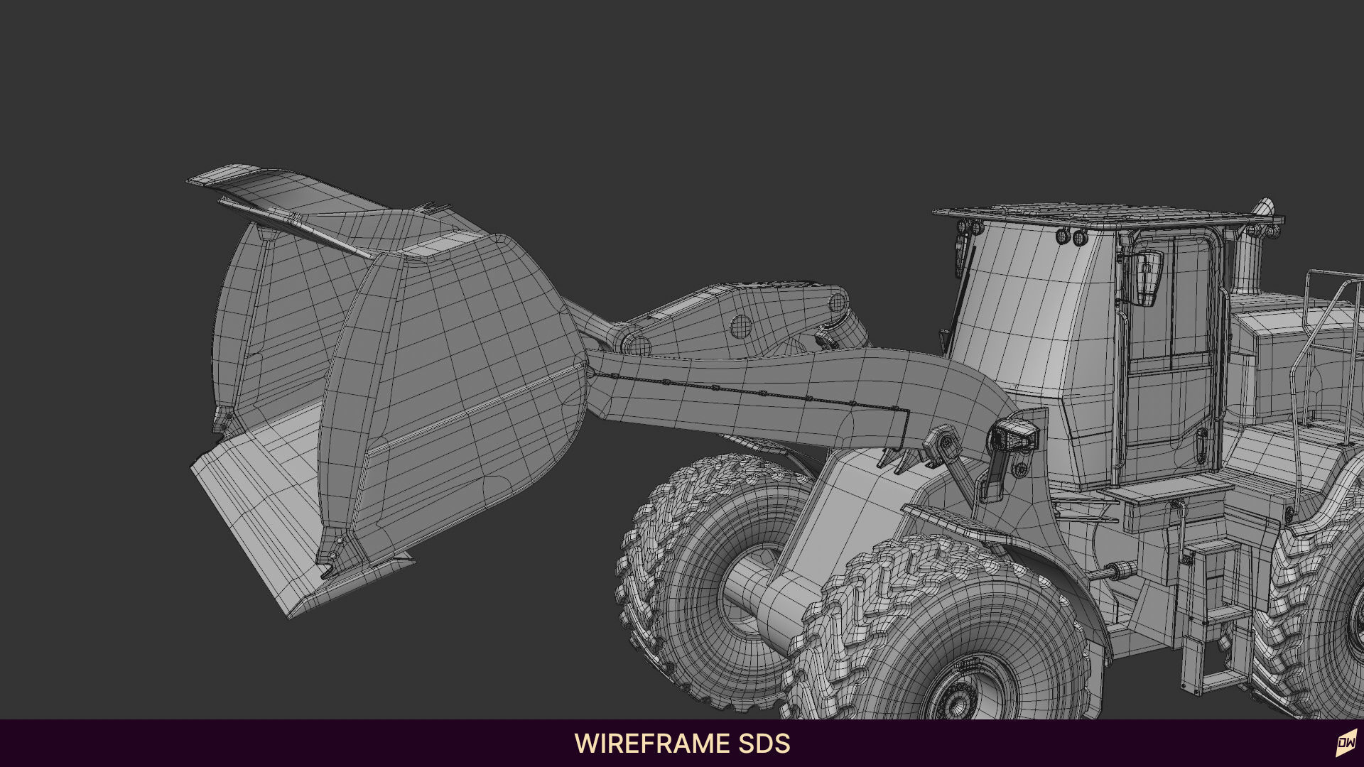 Wheel loader rig  3D model_25