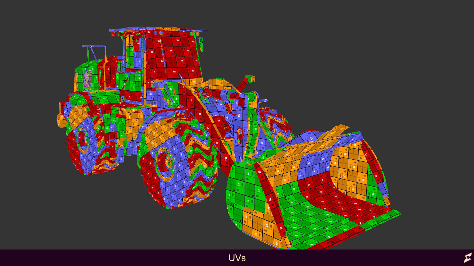 Wheel loader rig  3D model_39