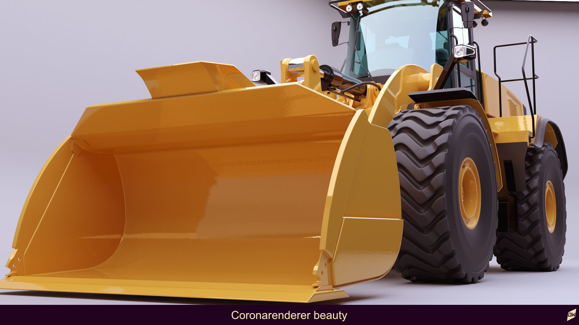 Wheel loader rig  3D model_13