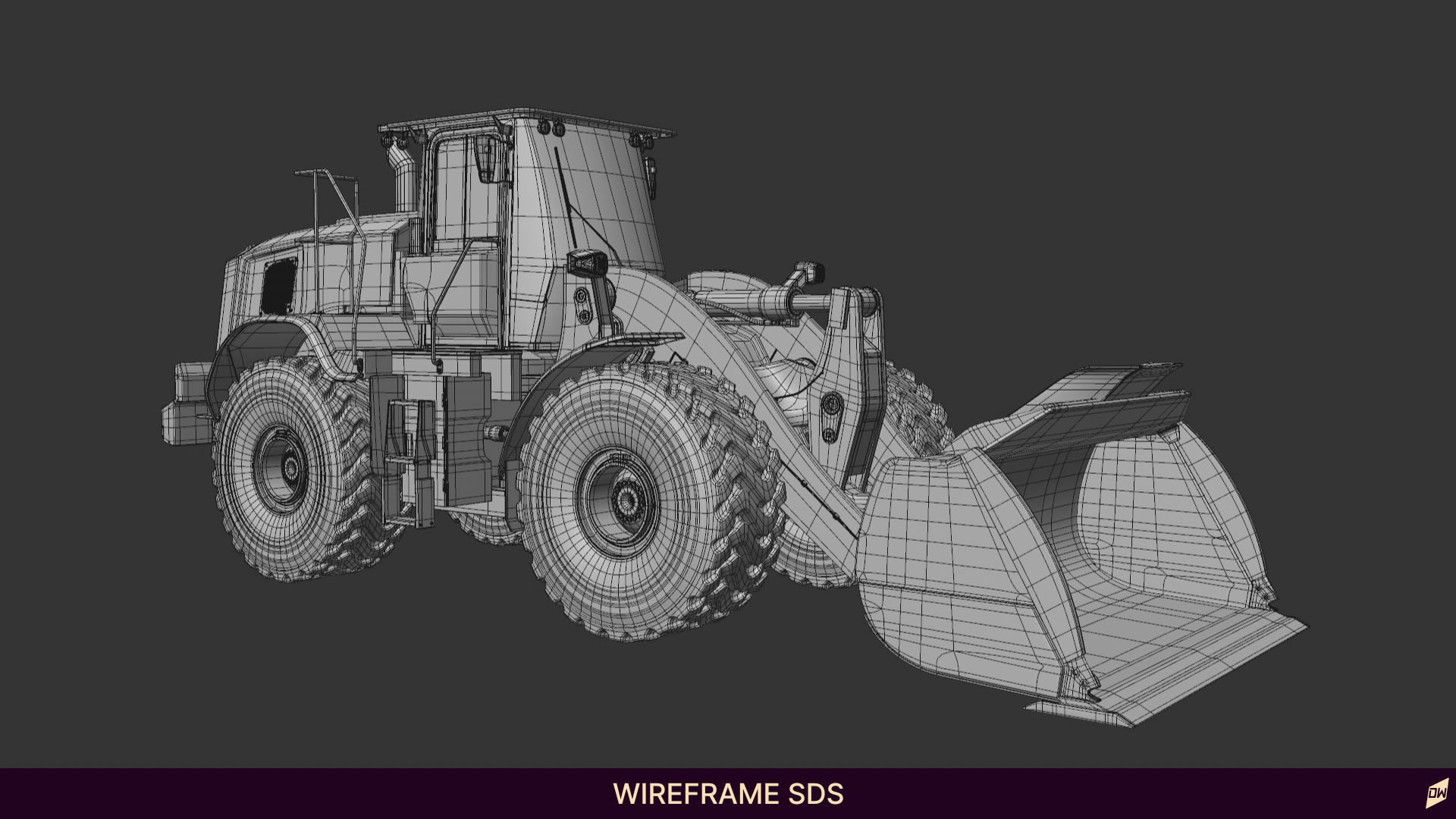 Wheel loader rig  3D model_18