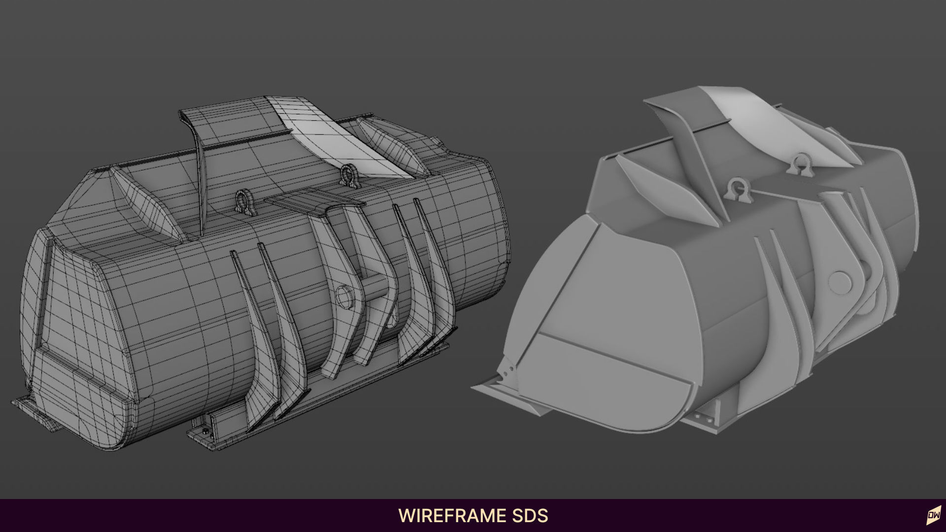 Wheel loader rig  3D model_29