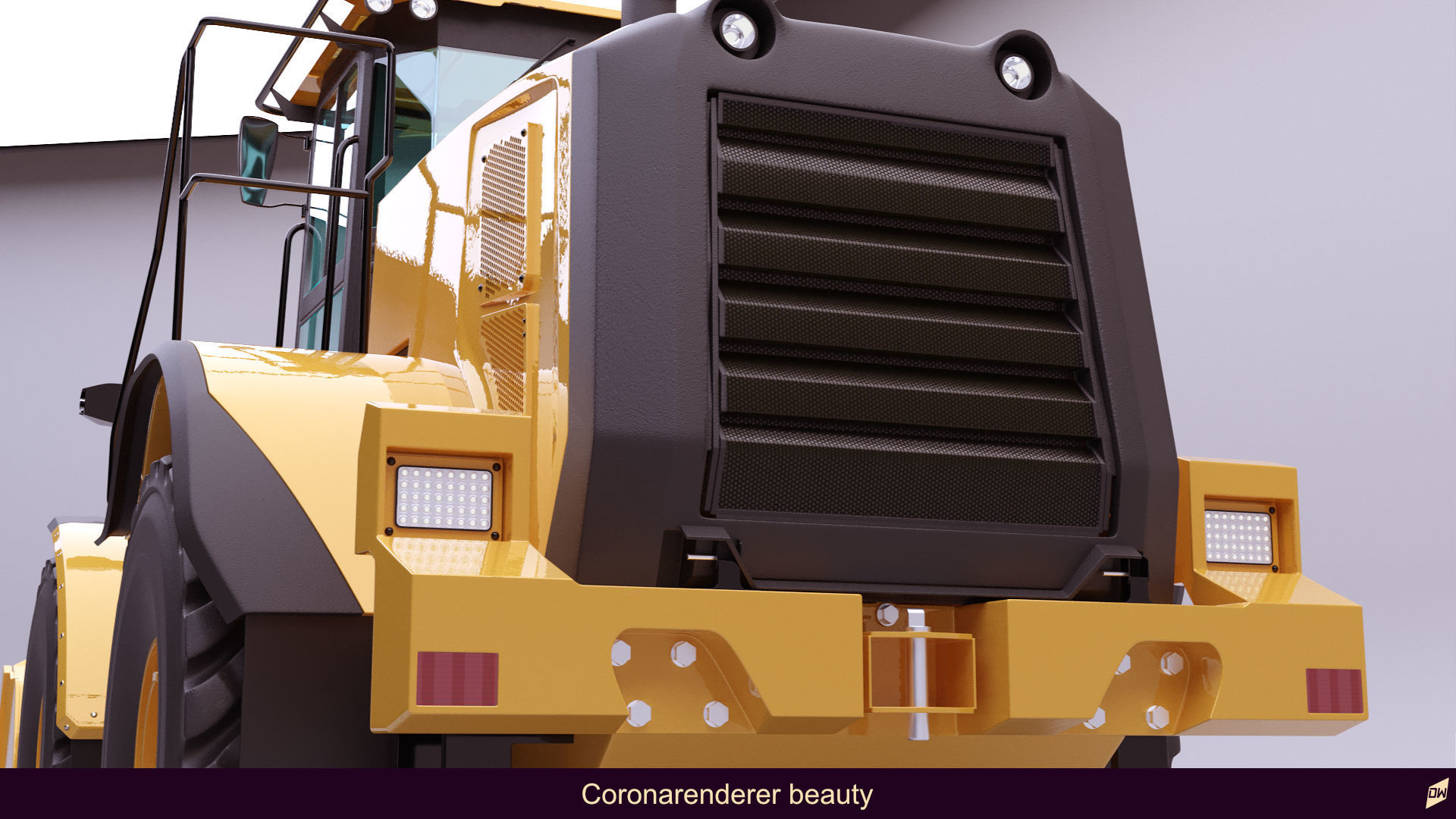 Wheel loader rig  3D model_14