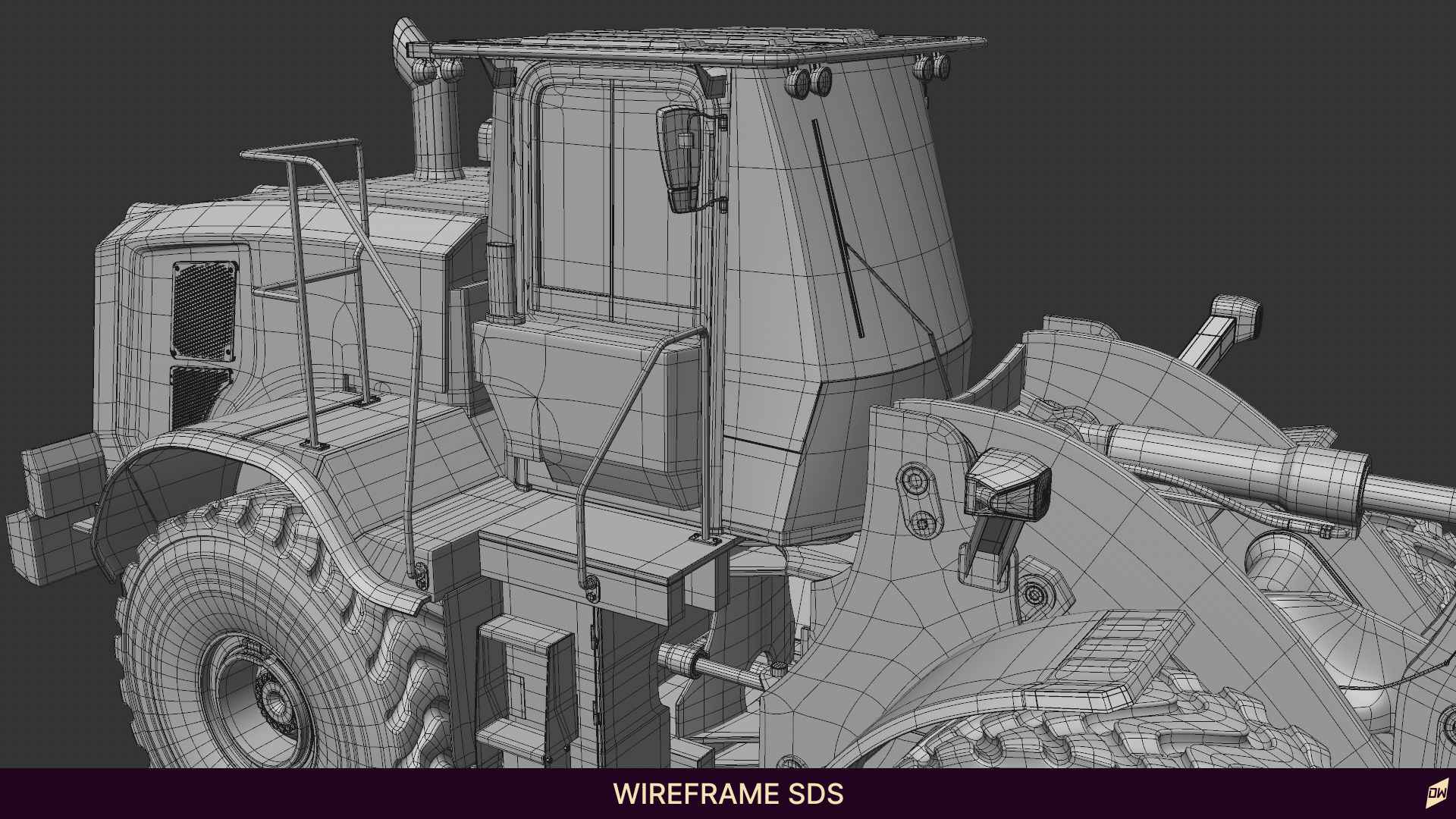 Wheel loader rig  3D model_23