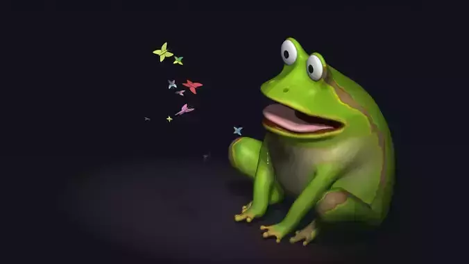 Gazing Frog 3D model