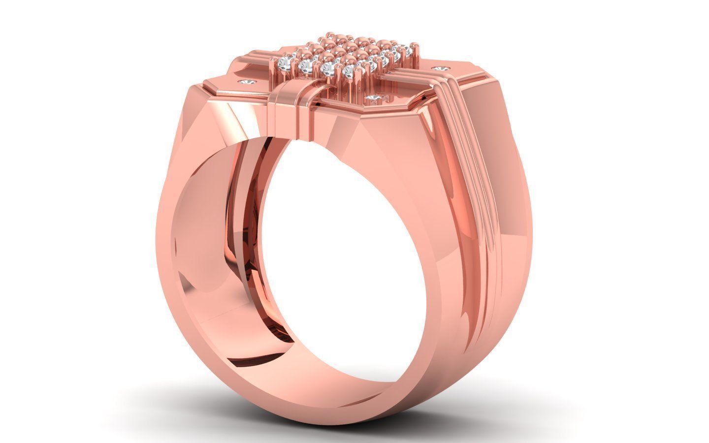Solitaire Wedding Engagement Ring  3D print model_1