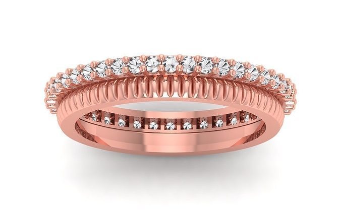 Solitaire Wedding Engagement Band Ring  3D print model
