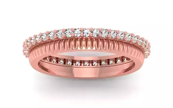 Solitaire Wedding Engagement Band Ring  3D print model