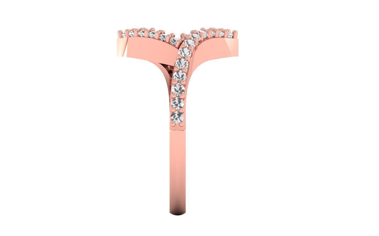 Solitaire Engagement Ring  3D print model_2