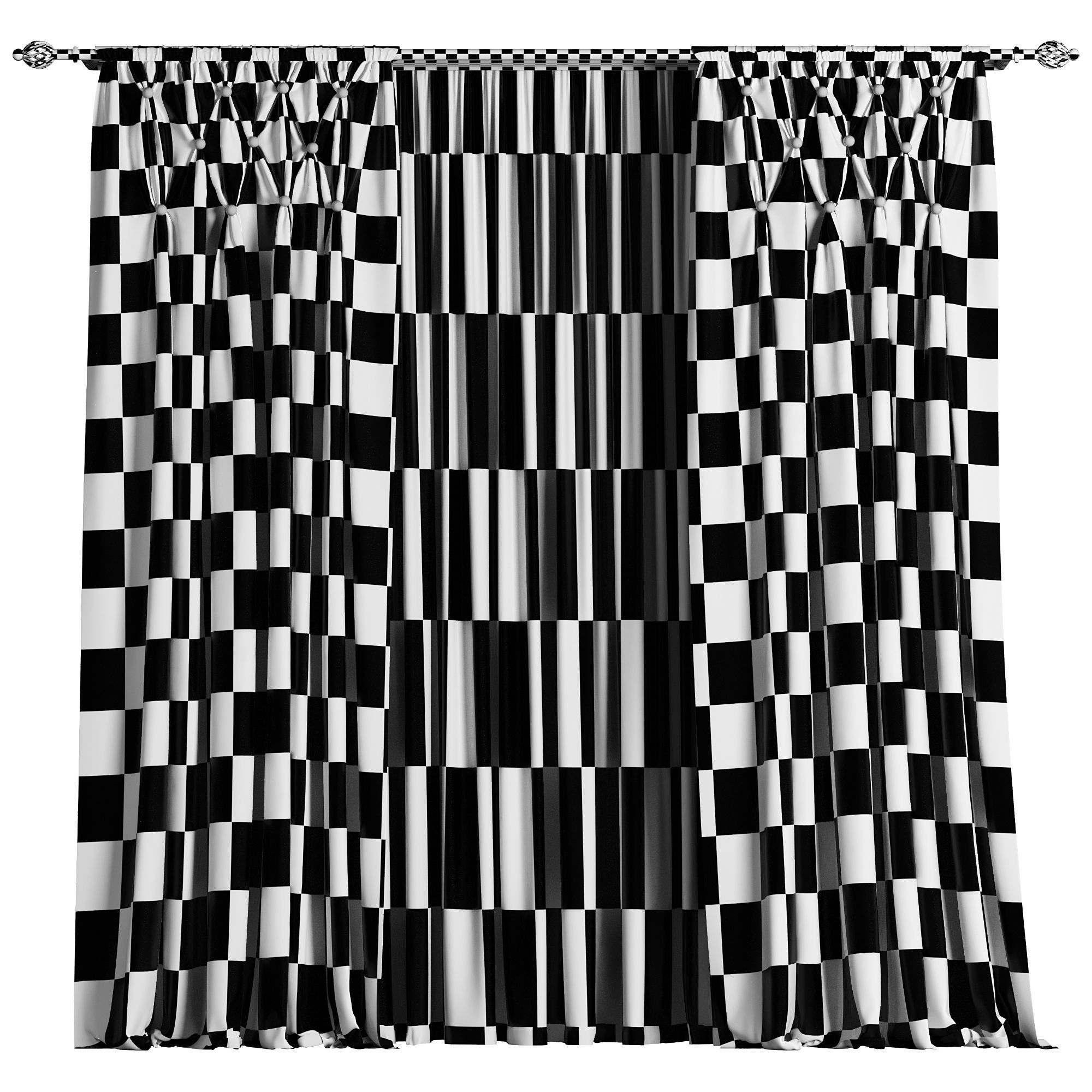 Curtain 052 3D model_4