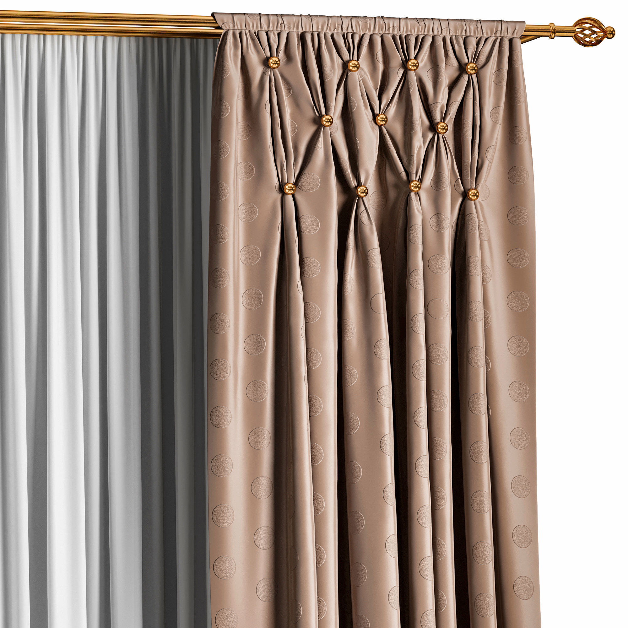 Curtain 052 3D model_1