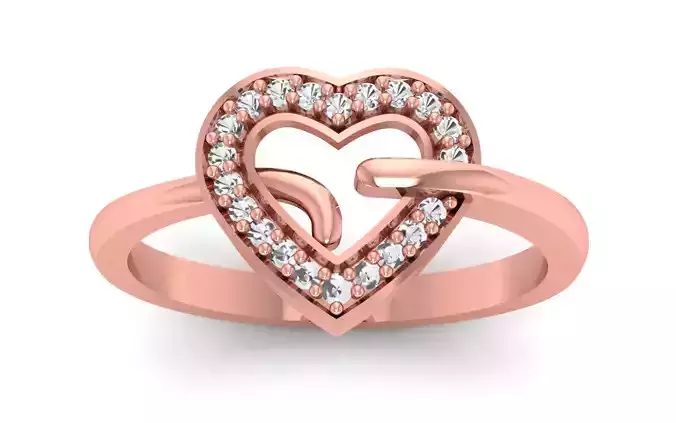 Solitaire Wedding Engagement Heart Ring 