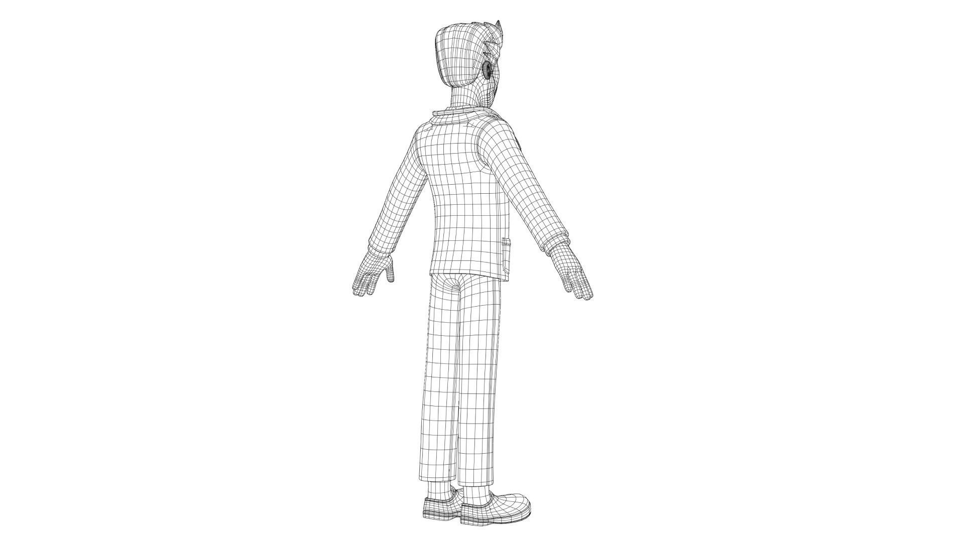 Doctor Man Character Rigged Low-poly 3D model_30