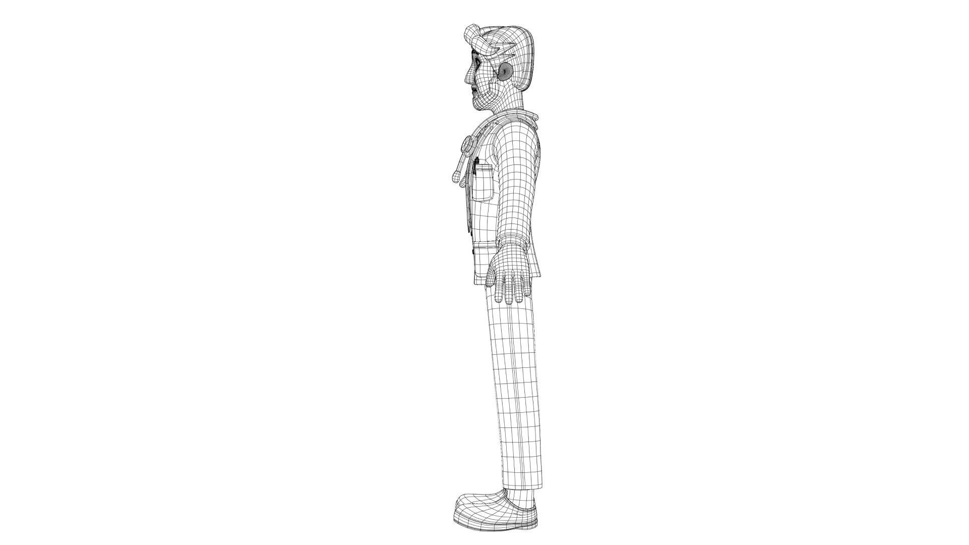 Doctor Man Character Rigged Low-poly 3D model_29
