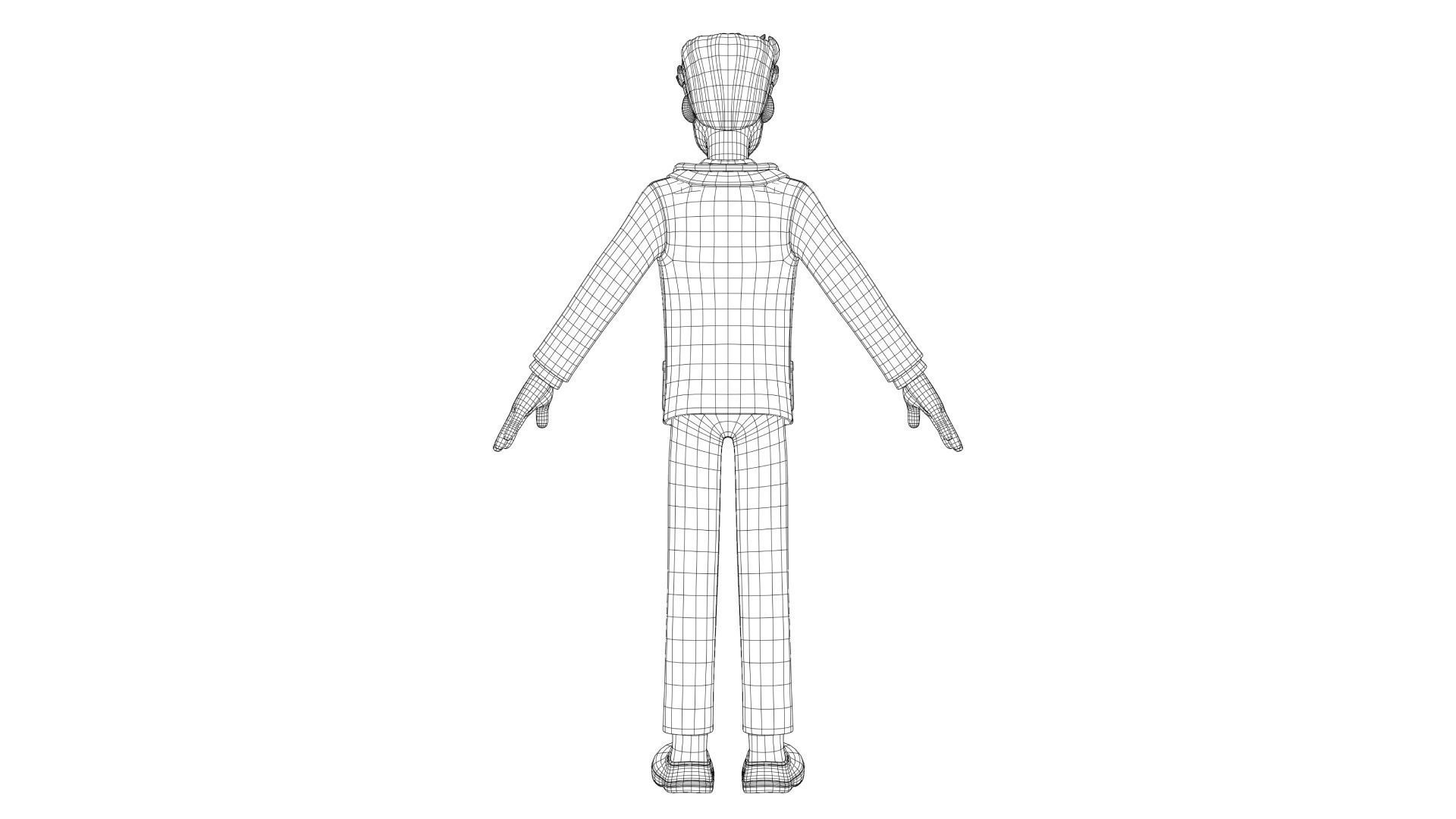 Doctor Man Character Rigged Low-poly 3D model_31