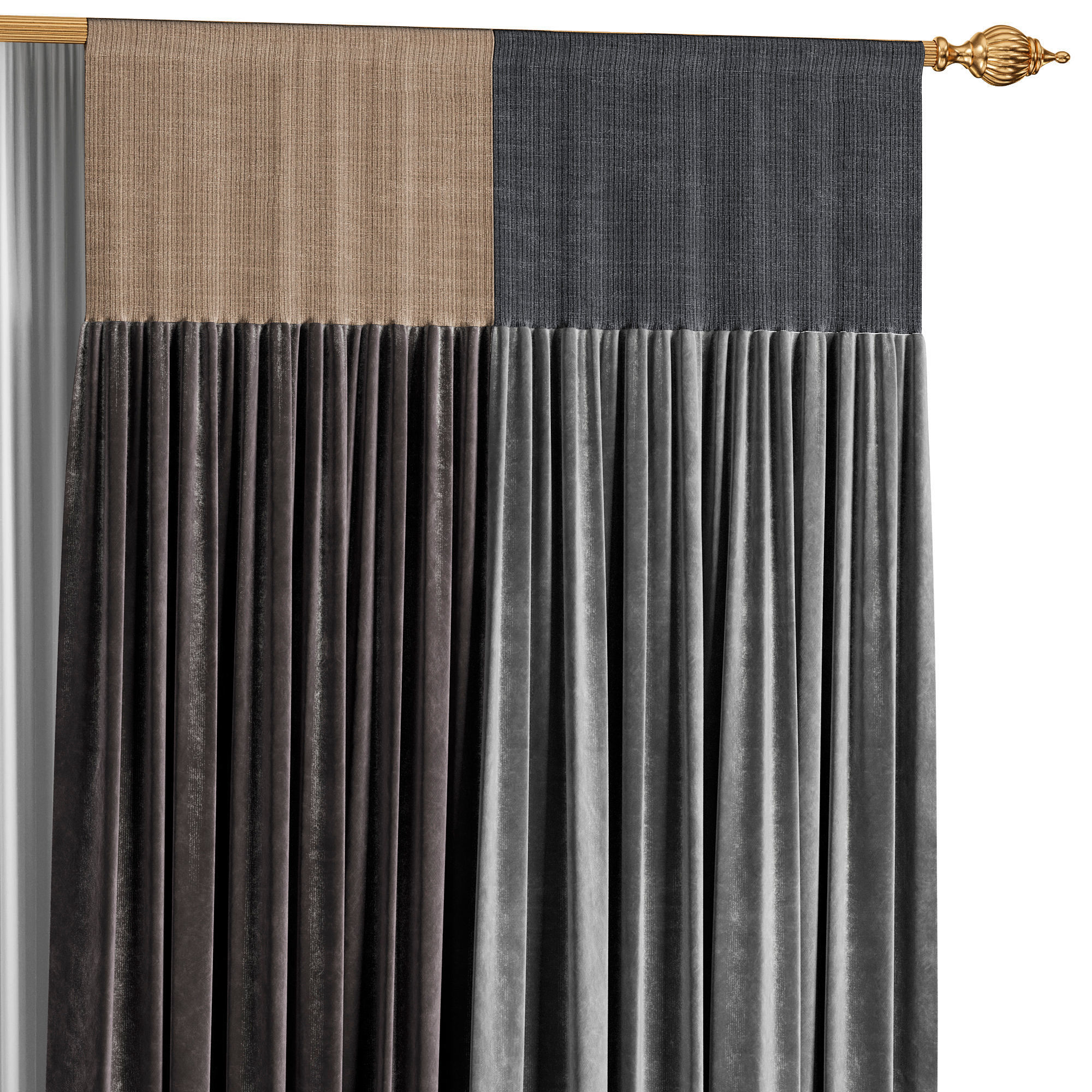 Curtain 043 3D model_1