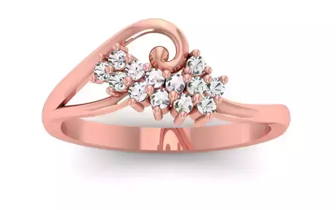 Solitaire Wedding Engagement Ring  3D print model
