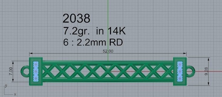 Wavy Bracelet 2038 3D print model 3D print model_4