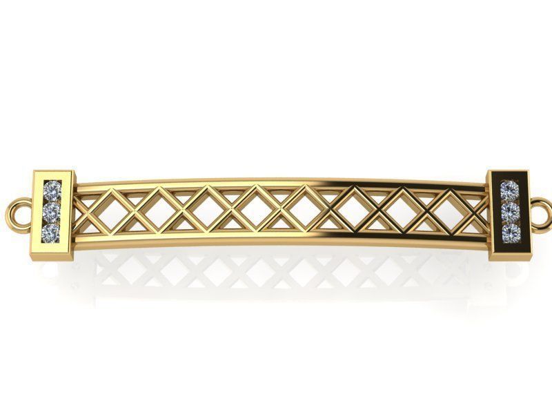 Wavy Bracelet 2038 3D print model 3D print model_1