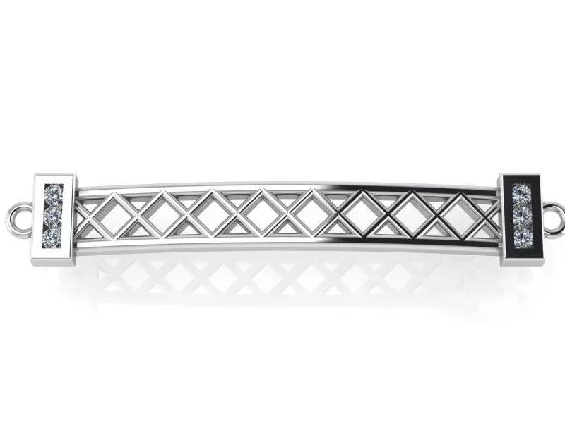 Wavy Bracelet 2038 3D print model 3D print model_0