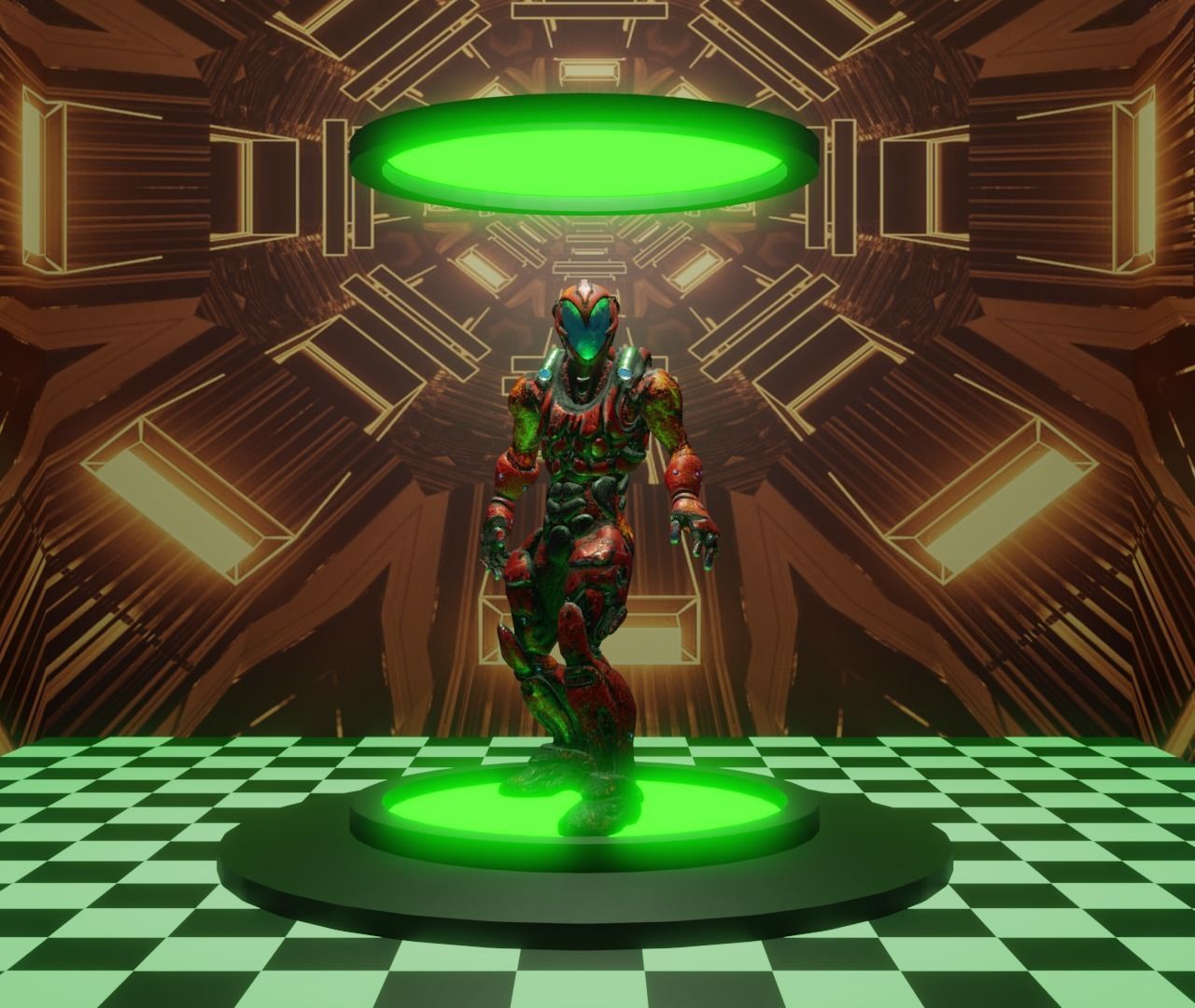 Cyber Venom Low-poly 3D model_1