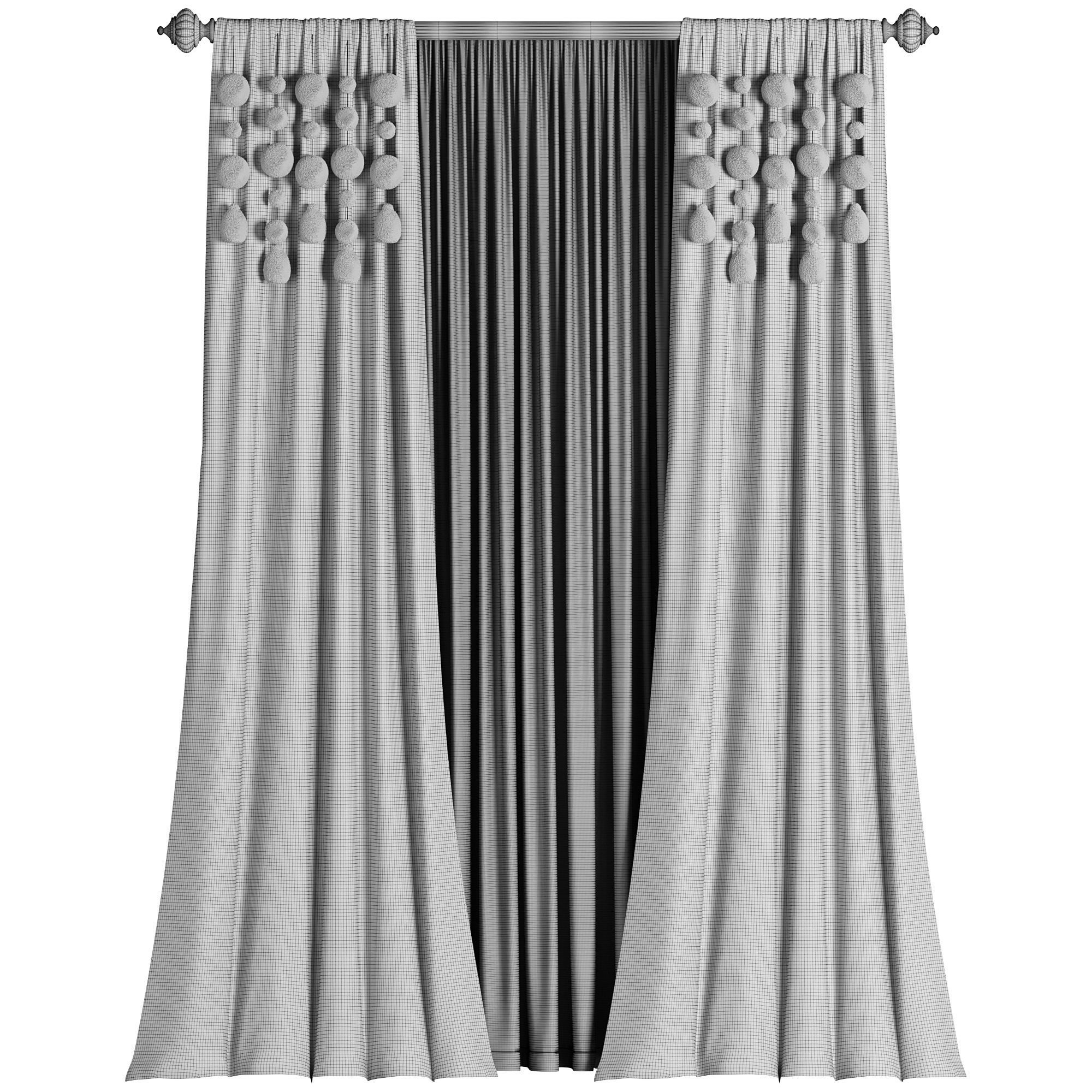 Curtain 057 3D model_4