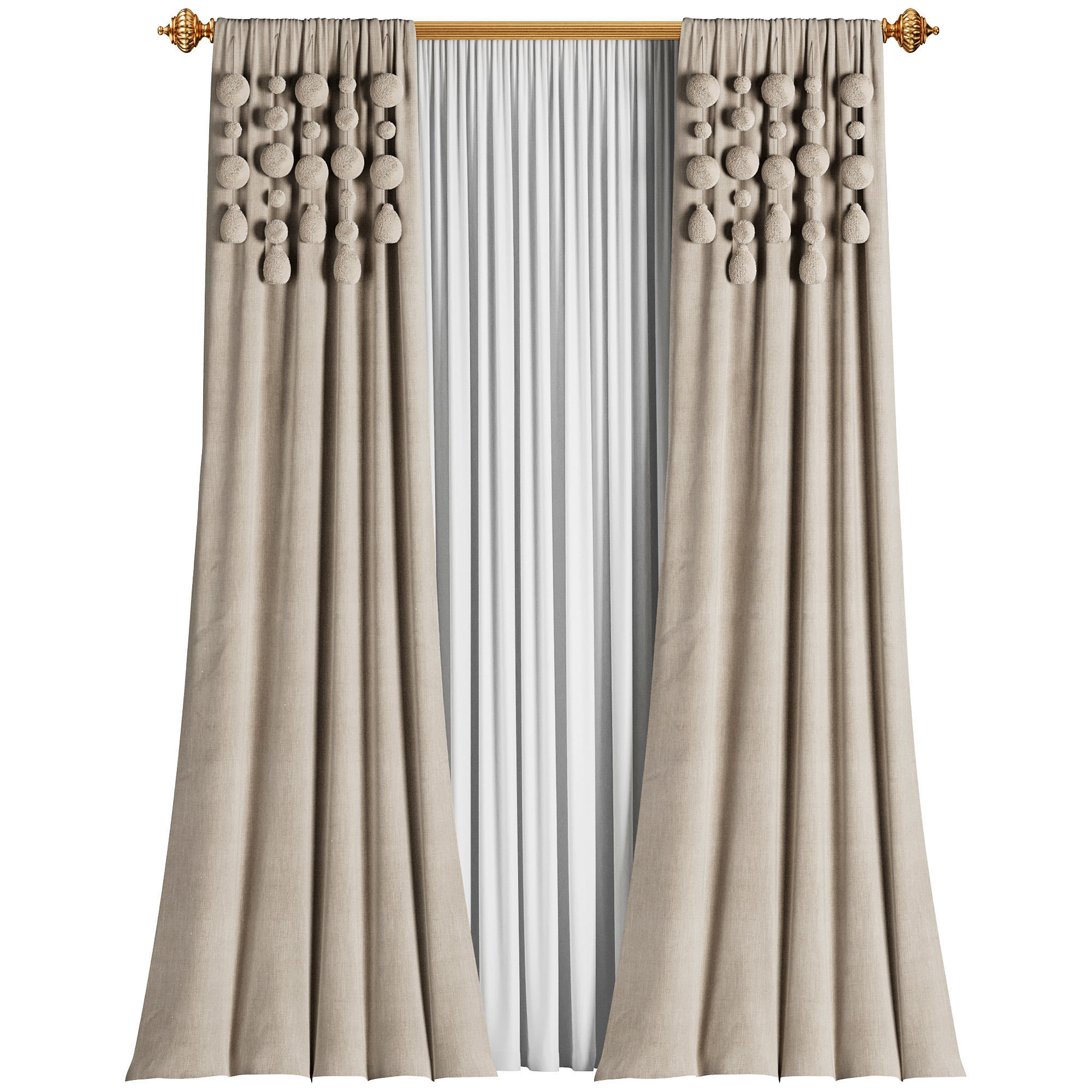 Curtain 057 3D model_1