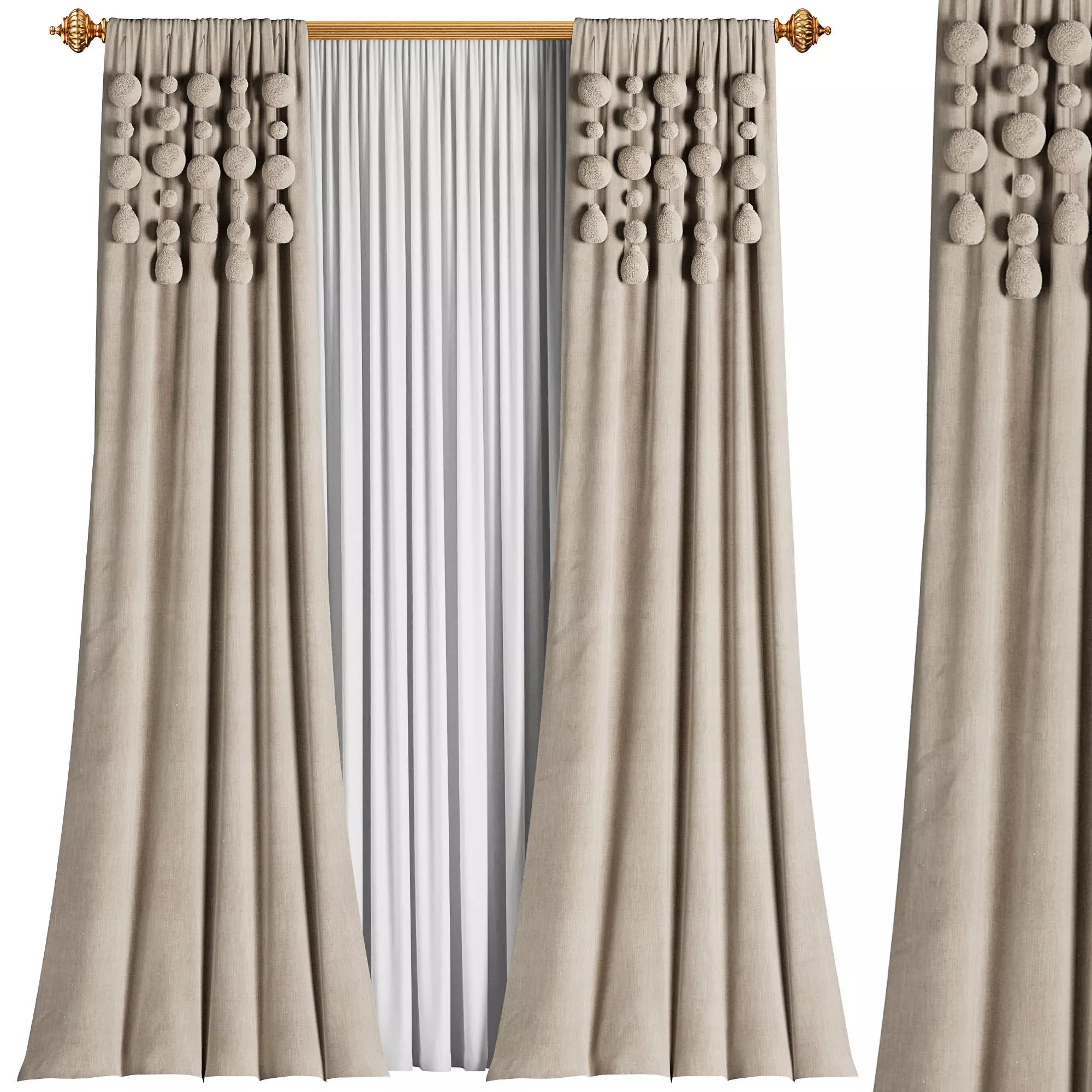 Curtain 057 3D model_0