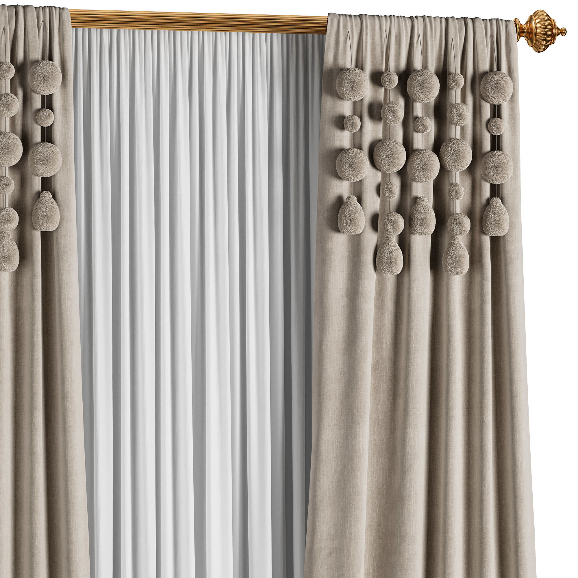 Curtain 057 3D model_2
