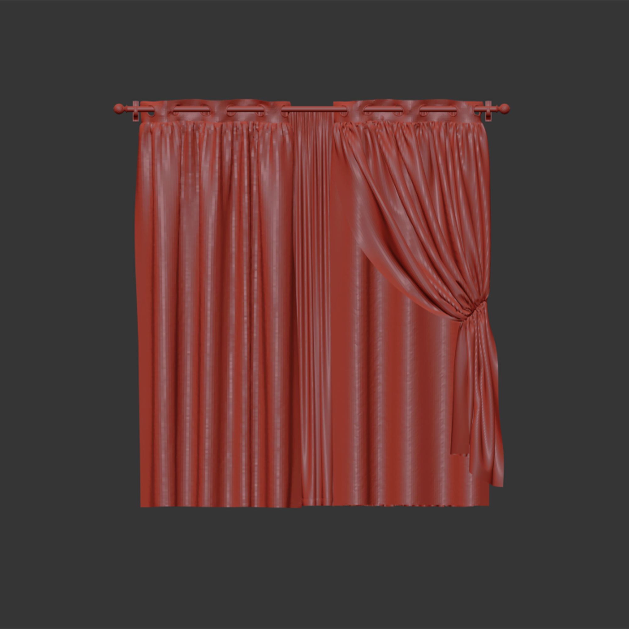 Curtain 035 3D model_5