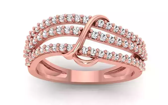 Solitaire Wedding Engagement Three Band Ring 