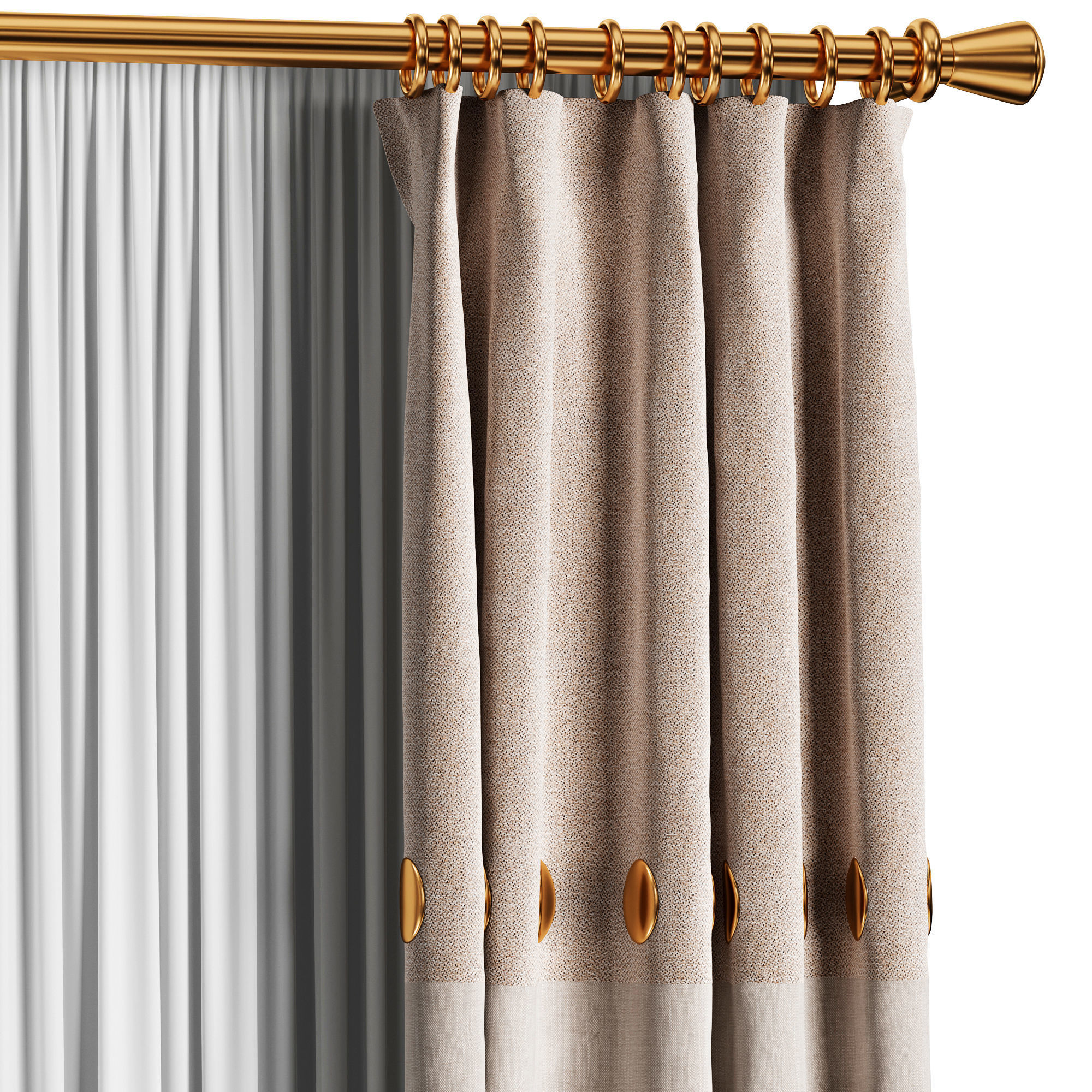 Curtain 037 3D model_1