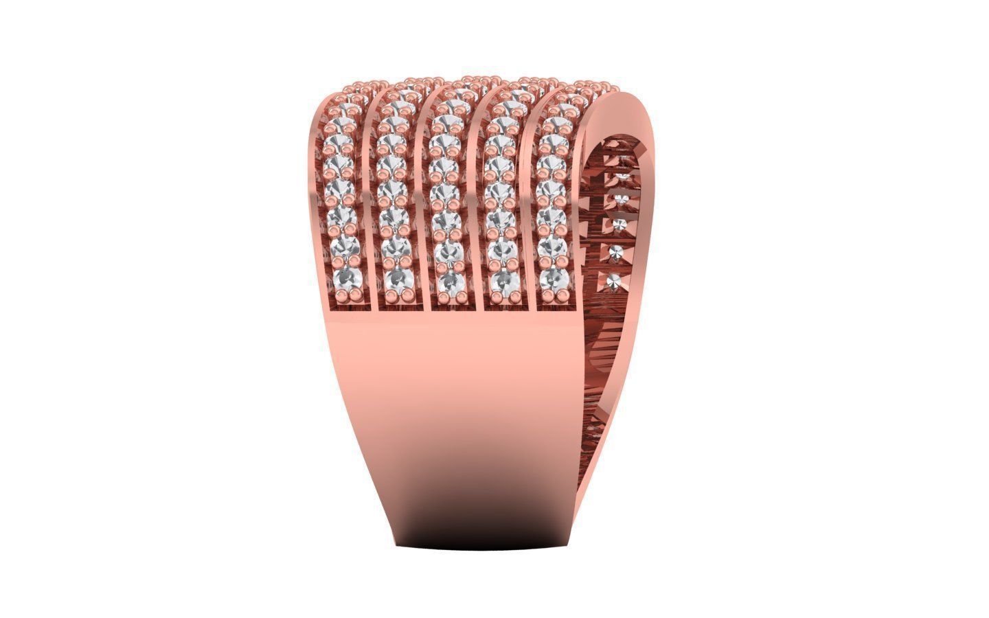  Wedding Solitaire Women Band Ring 3D print model_2
