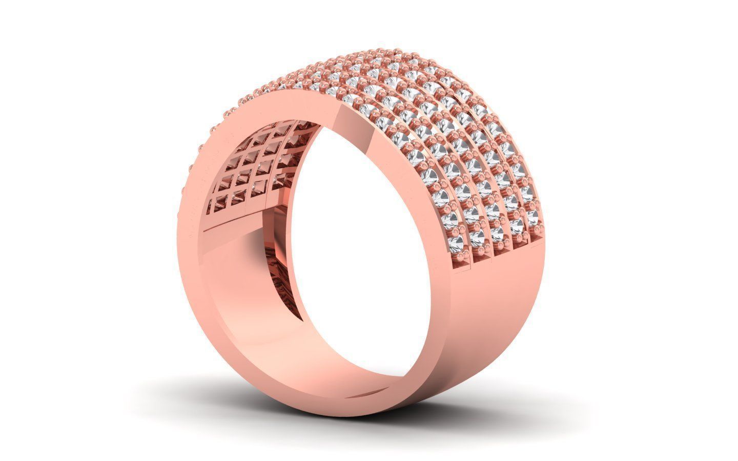  Wedding Solitaire Women Band Ring 3D print model_1