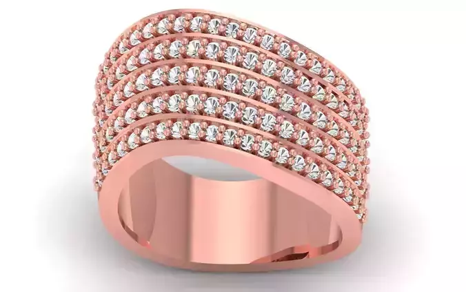  Wedding Solitaire Women Band Ring 3D print model