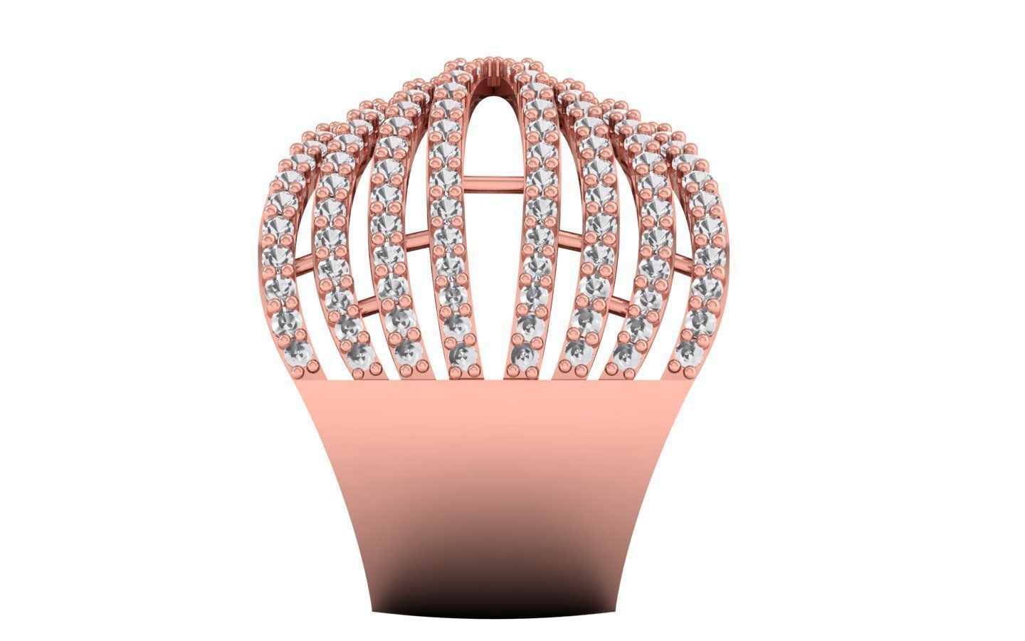  Wedding Solitaire Women Band Ring 3D print model_1