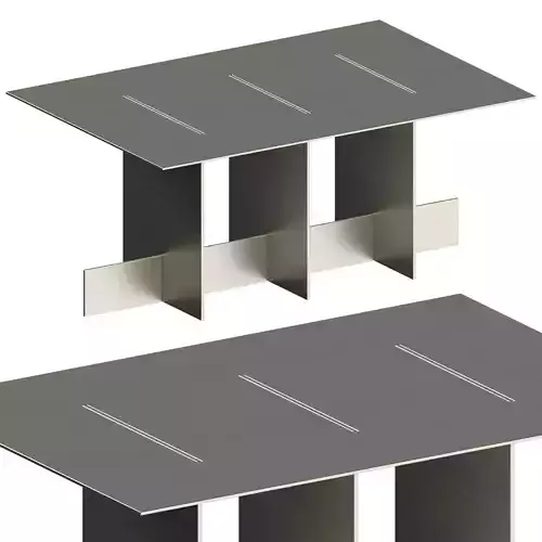 Brushed Metal Coffee Table By Omayra Maymo