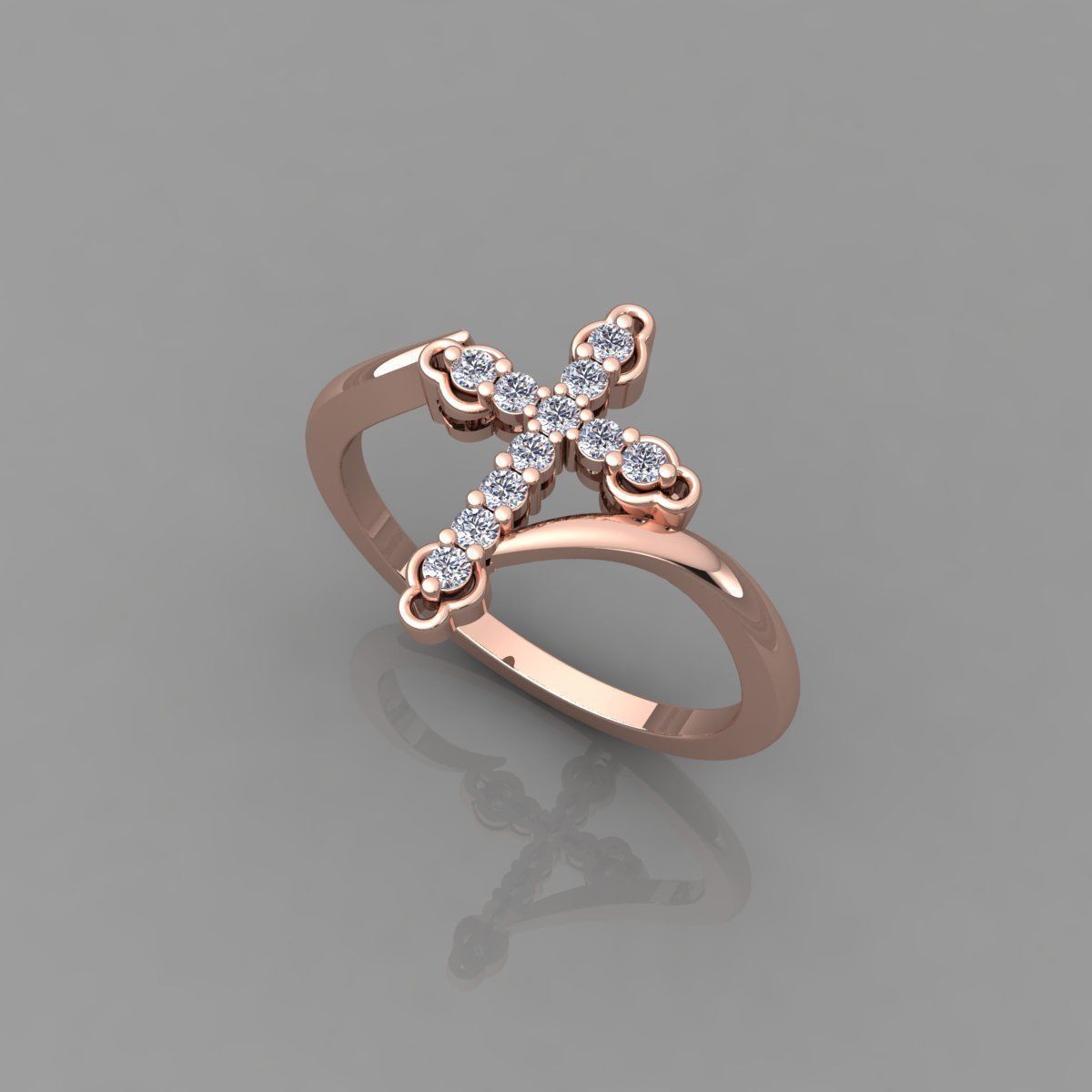 Cross Ring 3d Model and Render  3D print model_11