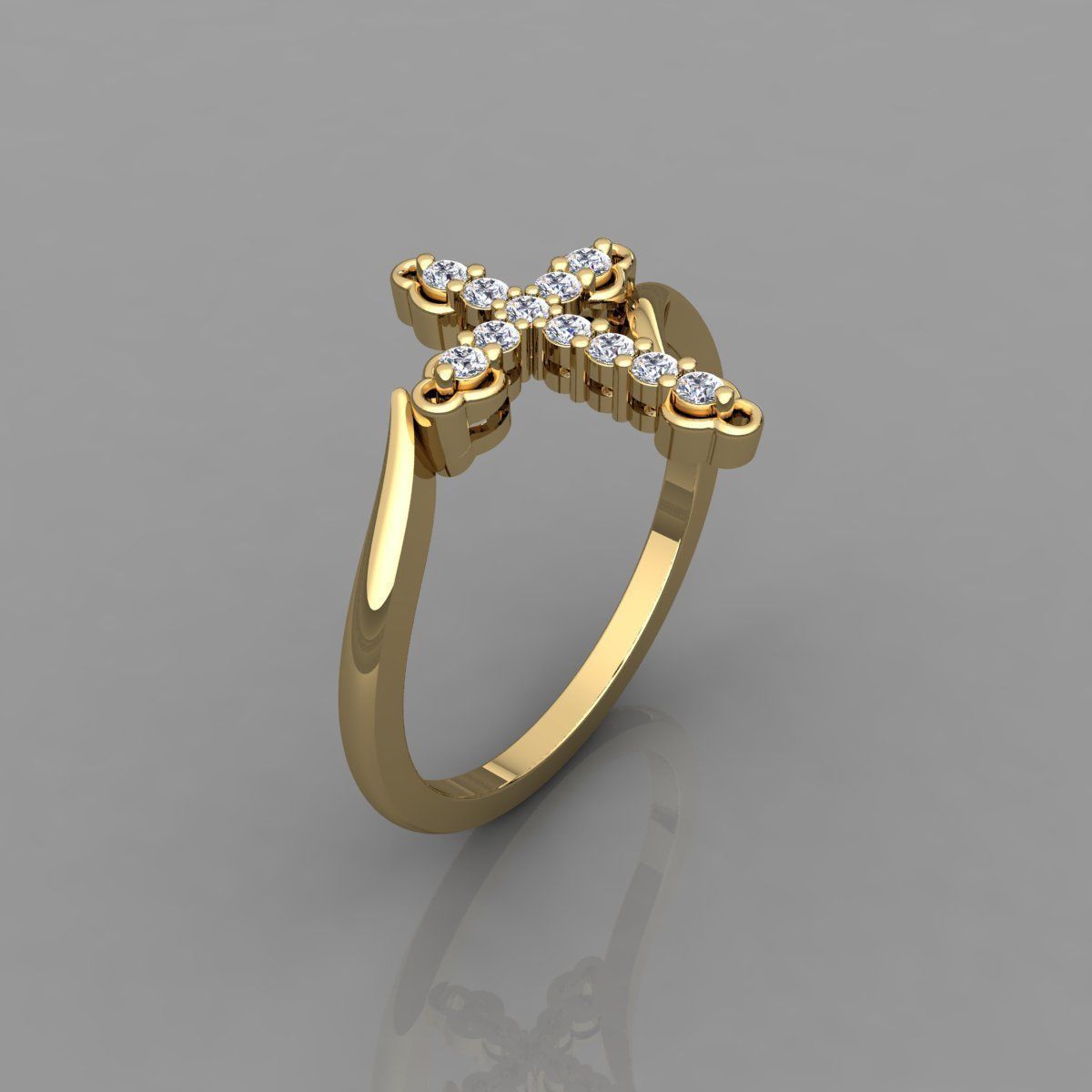 Cross Ring 3d Model and Render  3D print model_6