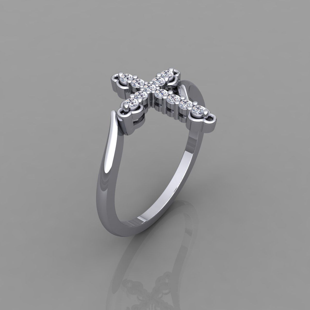 Cross Ring 3d Model and Render  3D print model_8