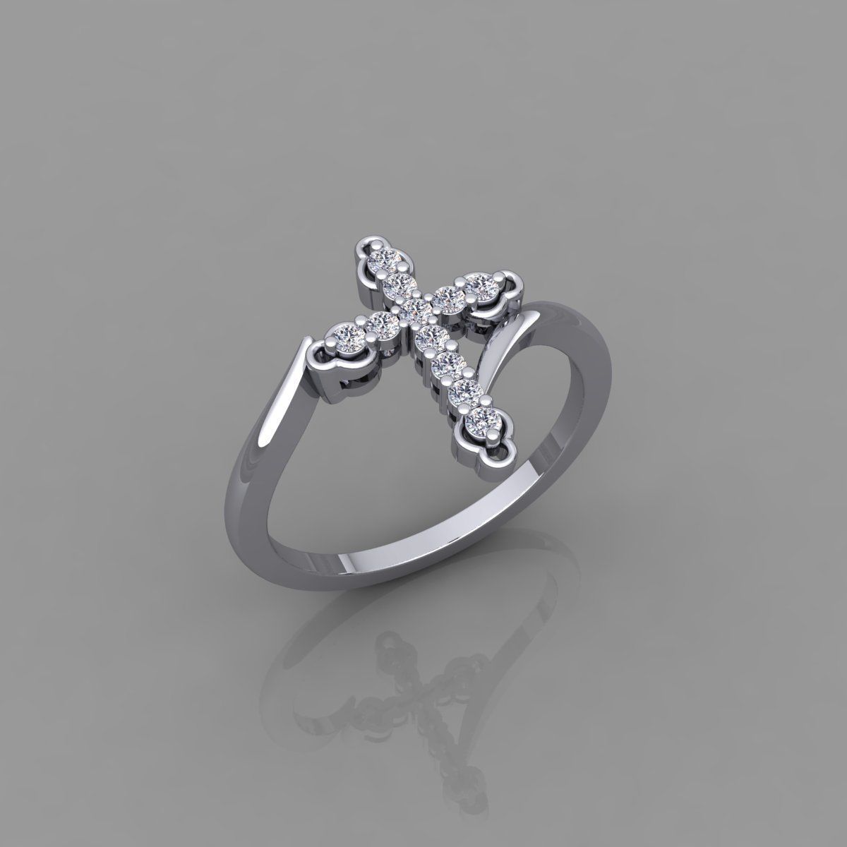 Cross Ring 3d Model and Render  3D print model_2