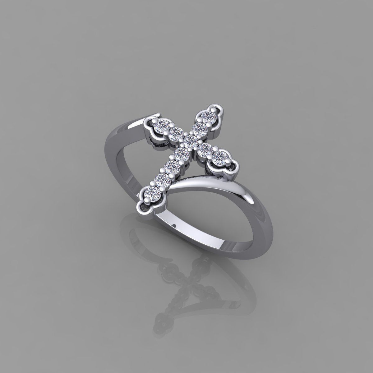 Cross Ring 3d Model and Render  3D print model_12
