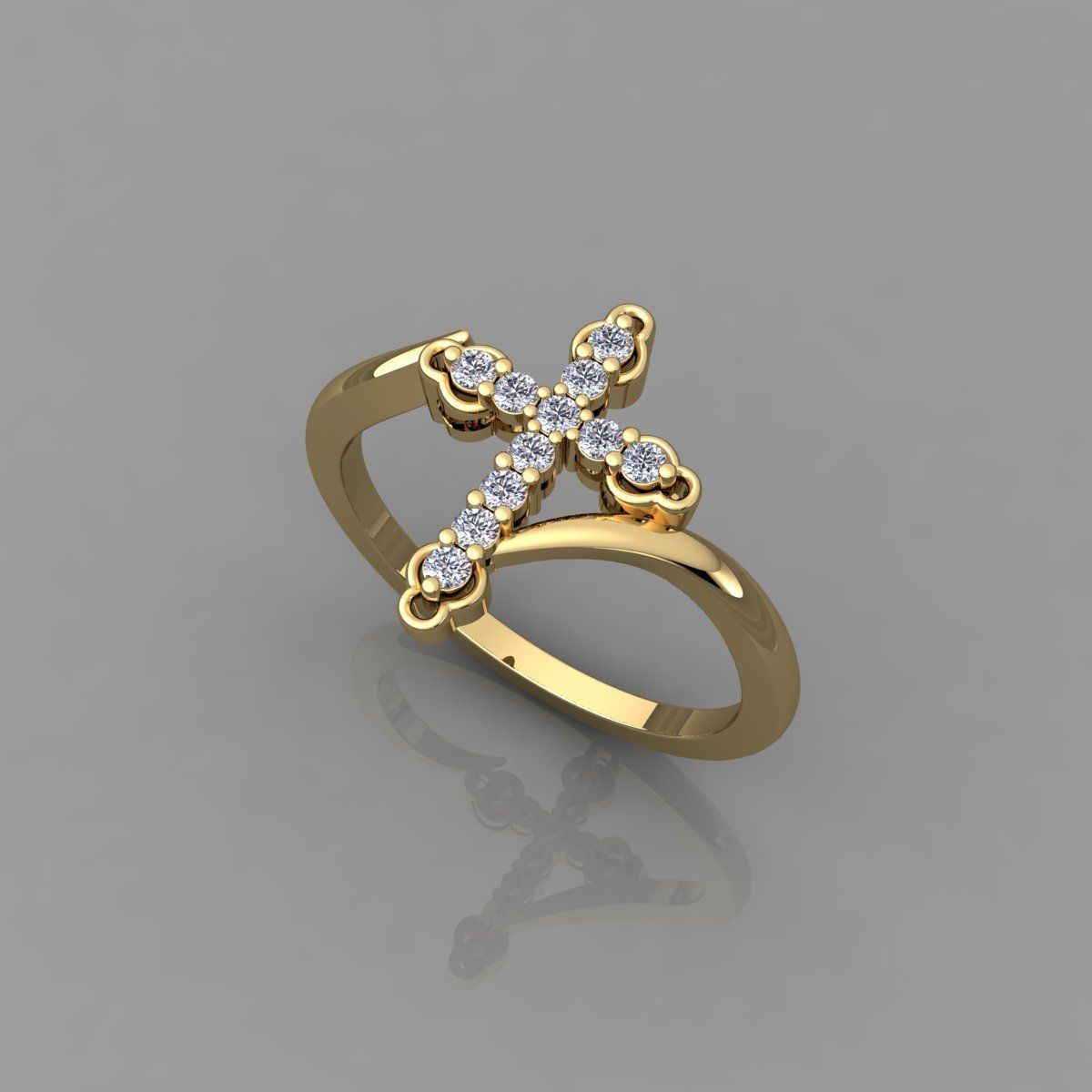 Cross Ring 3d Model and Render  3D print model_10
