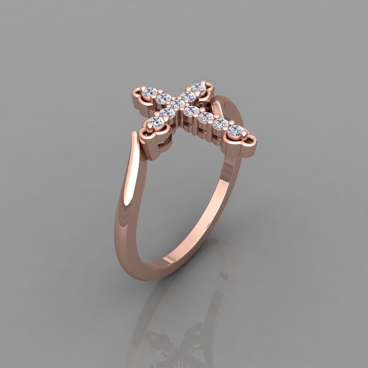 Cross Ring 3d Model and Render  3D print model_7