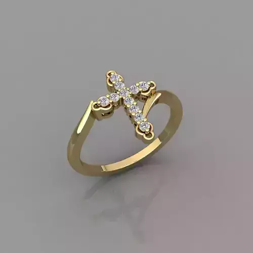 Cross Ring 3d Model and Render  3D print model