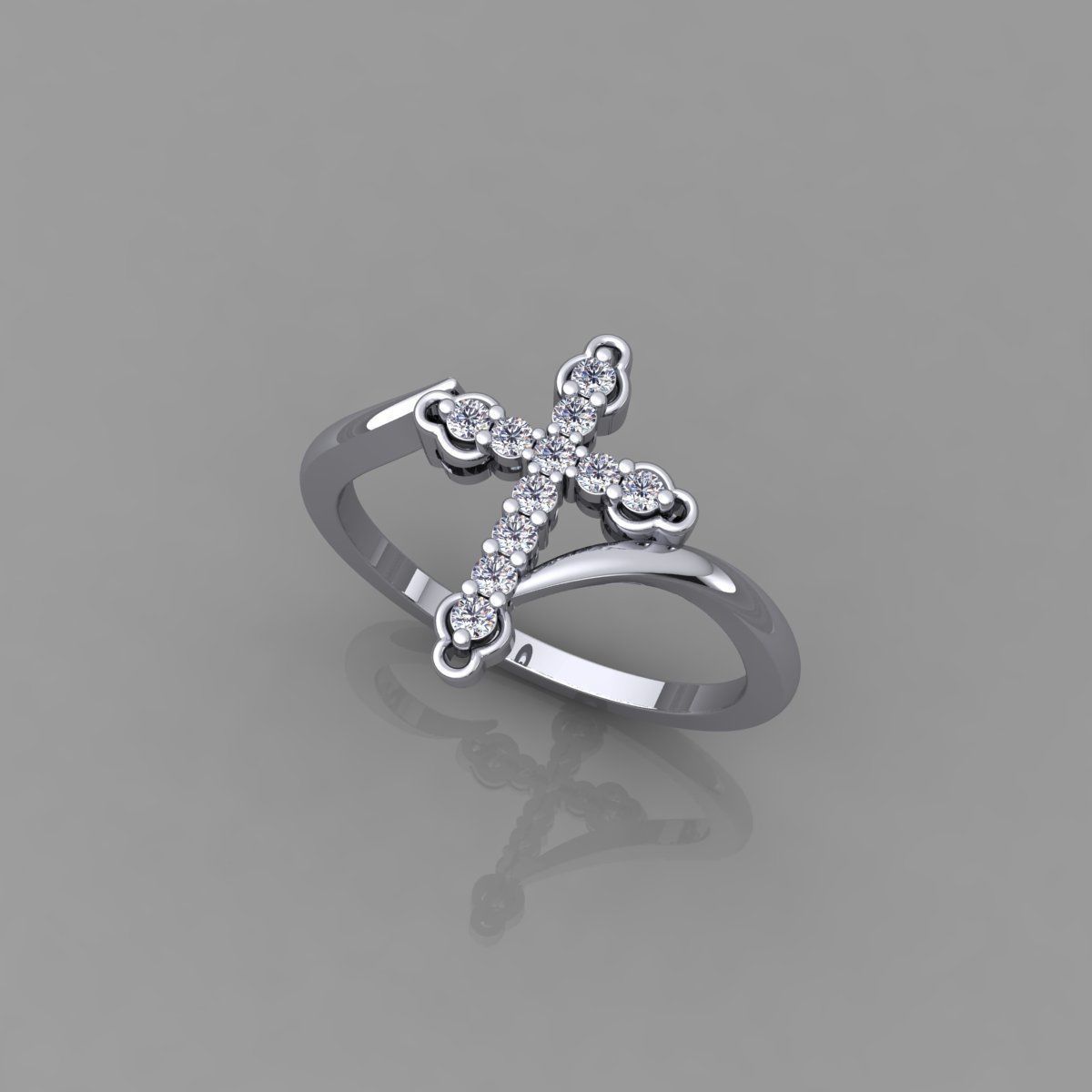 Cross Ring 3d Model and Render  3D print model_5