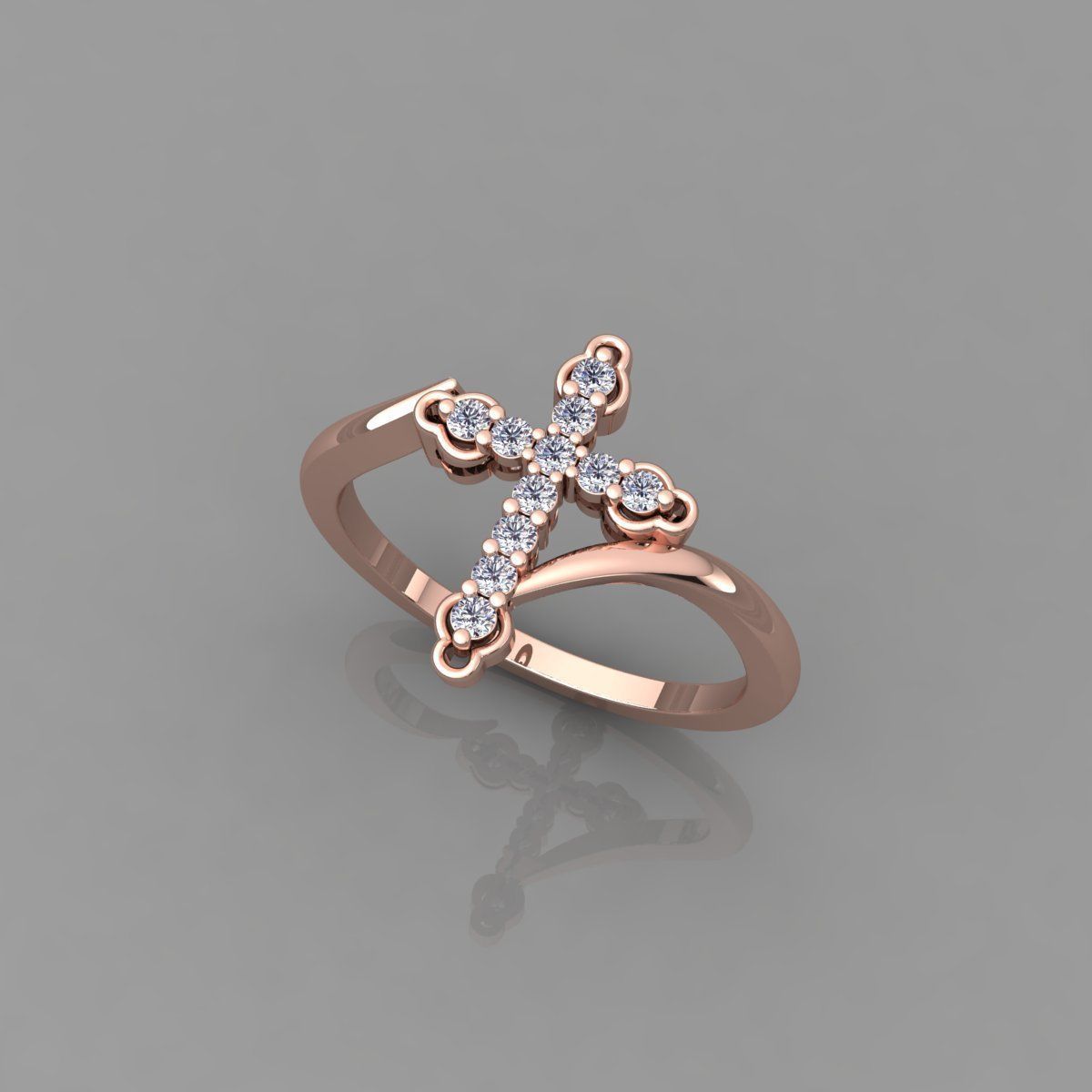 Cross Ring 3d Model and Render  3D print model_4