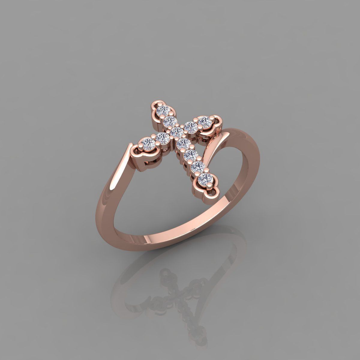 Cross Ring 3d Model and Render  3D print model_1